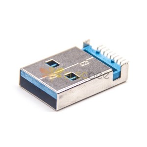 USB 3.0 2.0 موصل ذكر 90 درجة طويل نوع 3.0A موصل 20 قطعة