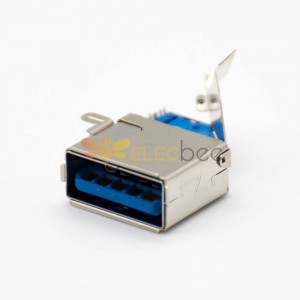 3.0 Conector USB Tipo A 9 Pines Hembra Doble Metal Shell Panel Montaje