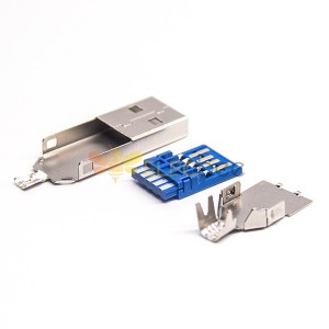 USB 3.0 A Male Connector Solder Type For Cable