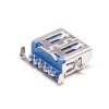USB 3.0 AF tipo compensado 1,86 mm en ángulo 12,5 mm conector USB azul 20 piezas