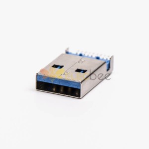 USB 3.0 Tipo masculino um conector direto smt offset tipo