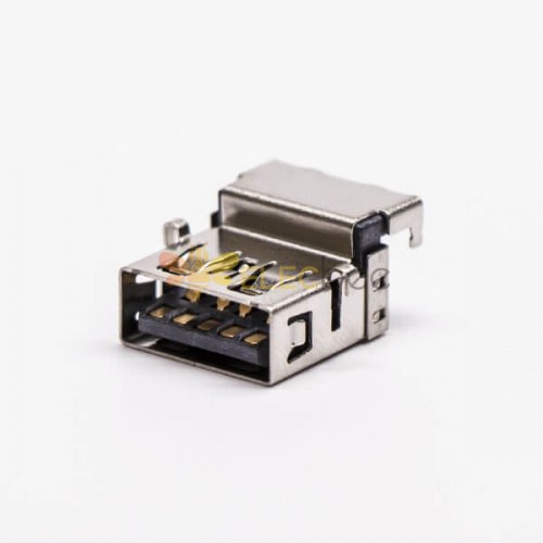 USB 3.0 نوع الأوفست أنثى بزاوية قائمة نوع A DIP لتركيب PCB 20 قطعة