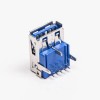 USB 3.0 Port Female Right Angled Blue Through Hole for PCB Mount
