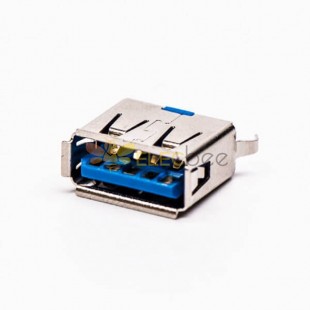 PCB 마운트용 구멍을 통과하는 USB 3.0 스트레이트 타입 A 암 DIP