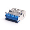 USB 3.0AF tipo corto 90 grados PA9T núcleo de goma azul 13,7 mm