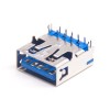 USB 3.0AF قصير نوع 90 درجة PA9T أزرق مطاطي النواة 13.7 مم 20 قطعة