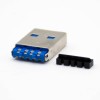 USB A Connector Male Straight 9 Pin Solder Type per cavo