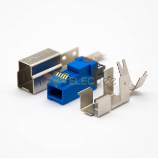 USB B Type Connector Male Straight Combo 3.0 9 Pin Solder Type for Cable