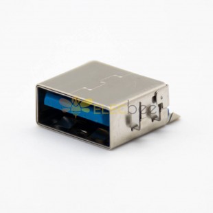 Conector USB 3.0 Tipo de desplazamiento A 9 pines hembra recta