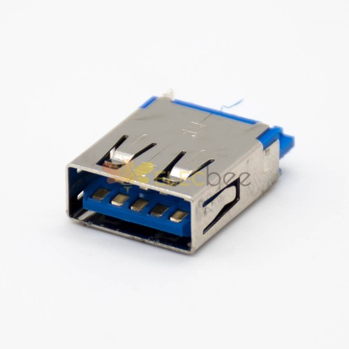 Conector USB hembra 3.0 recto 9 Pines tipo a tipo de soldadura para cable