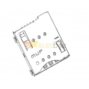 Conector de cartão micro SIM MUP-C792 6P (tipo de bloqueio push-push)