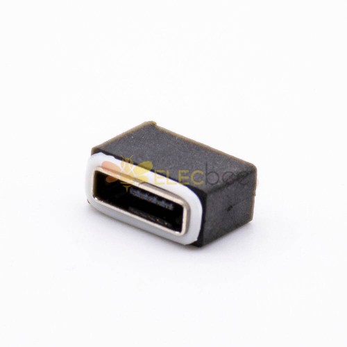 Female AB Type With Waterproof Ring IP66 MICRO USB Connector SMT Vertical Mounting 180 Degrees