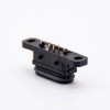MICRO USB Connector IPX8 B Type Female 5P SMT Vertical Mounting 180 Degrees With Waterproof Ring