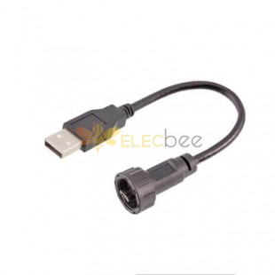 Micro USB étanche fileté tournant vers prise mâle USB 2.0 avec câble 50 cm