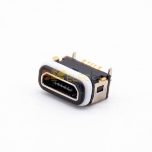 USB MICRO 5Pin أنثى smt / DIP b نوع موصل مقاوم للماء مع حلقة مقاومة للماء IPX8