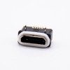 Waterproof level IP66 Female MICRO USB Connector 5 Pin B Type With Waterproof Ring SMT