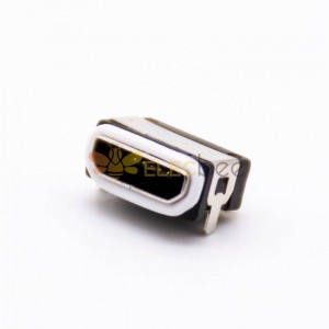 Enchufe hembra MICRO USB B tipo conector 5P SMT a prueba de agua con anillo impermeable IPX8