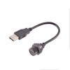 Su geçirmez Mikro USB Dişi Arkadan montajlı Priz - USB 2.0 Erkek Kalıplanmış Kablo 50cm