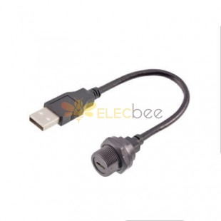 Водонепроницаемая розетка Micro USB с задним креплением к USB 2.0, мужской литой кабель 50 см