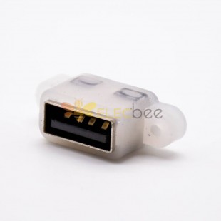 Presa USB femmina impermeabile IPX6 dritta SMT 4 pin tipo A
