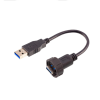 USB3.0防水公轉公帶線插頭 帶螺紋13/16 thread,線長 50cm