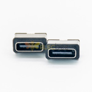 Conector à prova d'água USB C 6 pinos IPX8 fêmea com anel à prova d'água