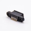 USB C impermeable IPX8 conector 6P hembra smt con anillo de goma impermeable