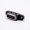 Connettore USB C impermeabile IPX8 6P femmina smt con anello in gomma impermeabile