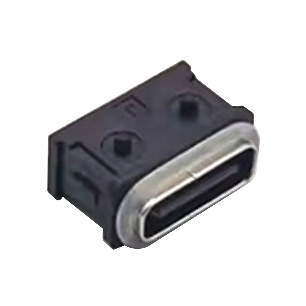 USB tipo C impermeabile IPX8 6P femmina con anello in gomma impermeabile montaggio verticale