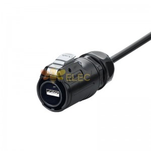 Enchufe USB2.0 con cable 0.5m IP67 Conector USB macho impermeable 250V