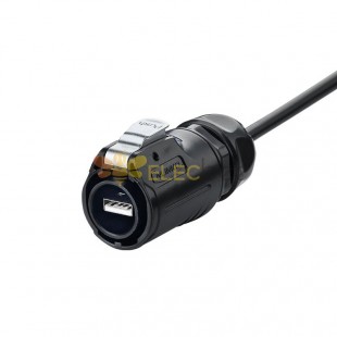 USB2.0 Plug with Cable 0.5m IP67 Waterproof Male USB Connector 250V