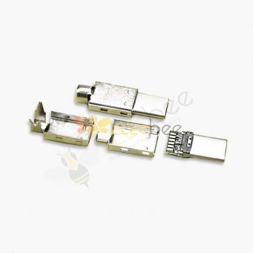 USB Type C Male with Shell Solder USB Connector Embalaje de carretes