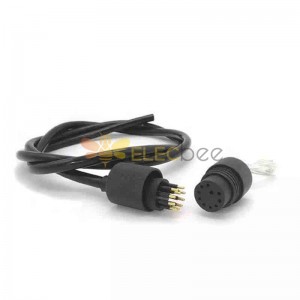IP69 Underwater Cable Connector 10 Pin Single-End 1M Male Plug Female Socket for ROV