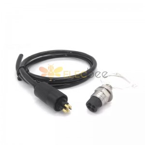IP69 Underwater Cable Connector 4 Pin Single-End 1M Male Plug Female Socket Wet-Mateable Connector