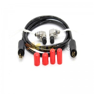 IP69 Underwater Electric Cable Connector IP69K 6Pin Male to Male Plug with 2 Female Socket Cable 1M