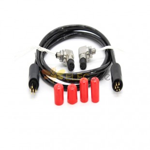 IP69 Underwater Electric Cable Connector IP69K 6Pin Male to Male Plug with 2 Female Socket Cable 1M