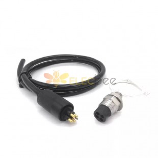 Marine Bulkhead Micro Circular Rov Wet Connectors IP69K 4Pin Male Plug and Female Socket Cable 1M