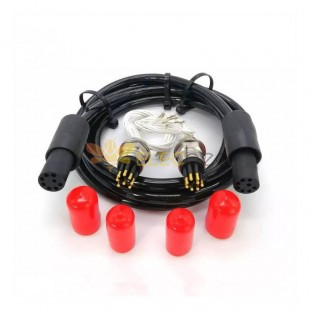 Подводный электрический кабель Водонепроницаемый разъем питания IP69K 8-контактный разъем «мама-мама» с 2-мя розетками кабеля длиной 1 м