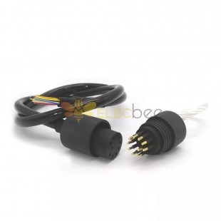 Pluggable wet  subsea robot 10 pin connector rov docking receptacle cable length 1 meter