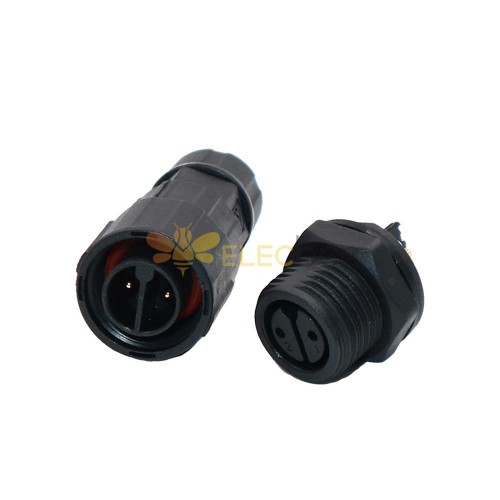 Led Power Connector M16 Nylon Waterproof Connector Board-To-Wire Screw Type Plant Light Power Plug 2-Pin