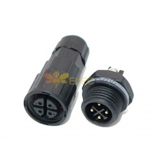 Led Power Connector M16 Waterproof Connector Rear-Mounted 4-Core Board-To-Wire Aviation Plug Screw Lock Line