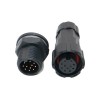 M16 11-Pin Waterproof Aviation Connector With Led Connection, Front-Lock Soler Type