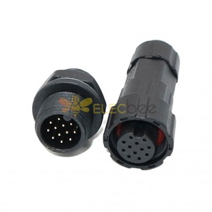 M16 12-Pin Plug Socket With Threaded Assembly - Controller Power Supply, Soler Type