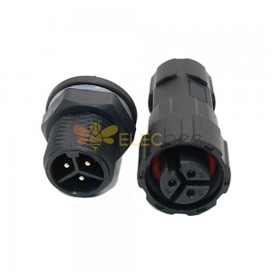 M16 3-Pin Waterproof Aviation Connector With Led Connection, Front-Lock Soler Type