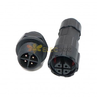 M16 4-Pin Waterproof Aviation Connector With Led Connection,Back Mount Solder Type