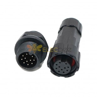 M16 Male-Female 11-Pin Panel-Mount Waterproof Connector For Outdoor Communication