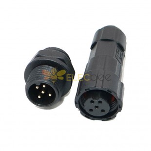 M16 Male-Female 5-Pin Panel-Mount Waterproof Connector For Outdoor Communication