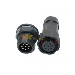 M16 Male-Female 8-Pin Front Nut Panel-Mount Waterproof Connector For Outdoor Communication