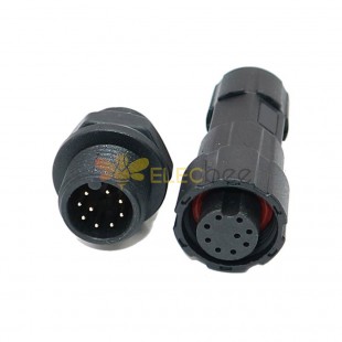 M16 Male-Female 9-Pin Panel-Mount Waterproof Connector For Outdoor Communication