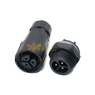 M16 Waterproof Connector Led Power Connector Screw Type Front-Mounted 3-Core Board-To-Wire Aviation Plug 